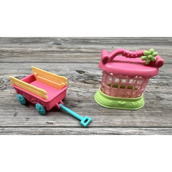 Littlest Pet Shop LPS Habsro Accessory Lot (9 Piece) Wagon, Carts, Dog Cage - Picture 4 of 6